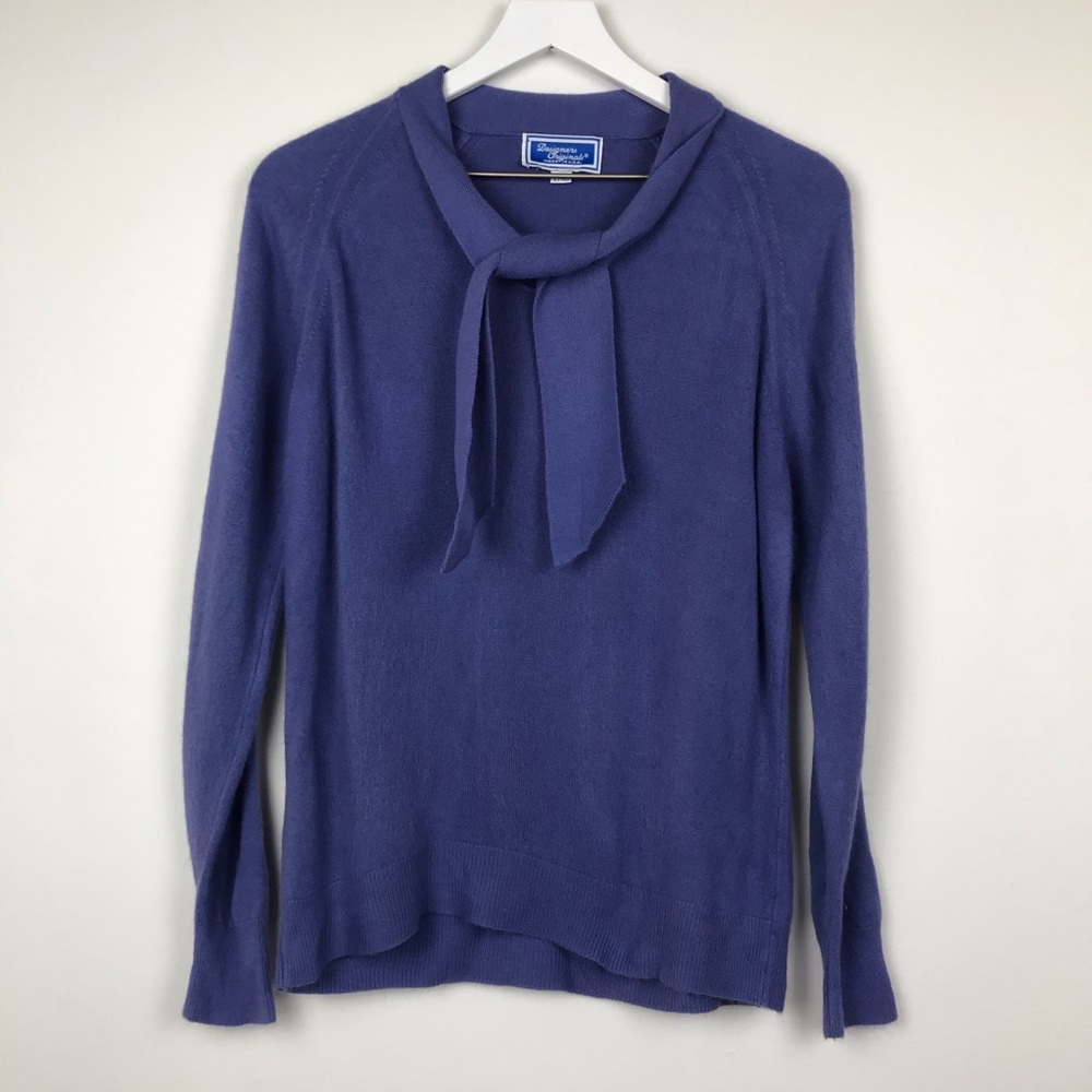 Designers Original Lavender Neck Tie Sweater